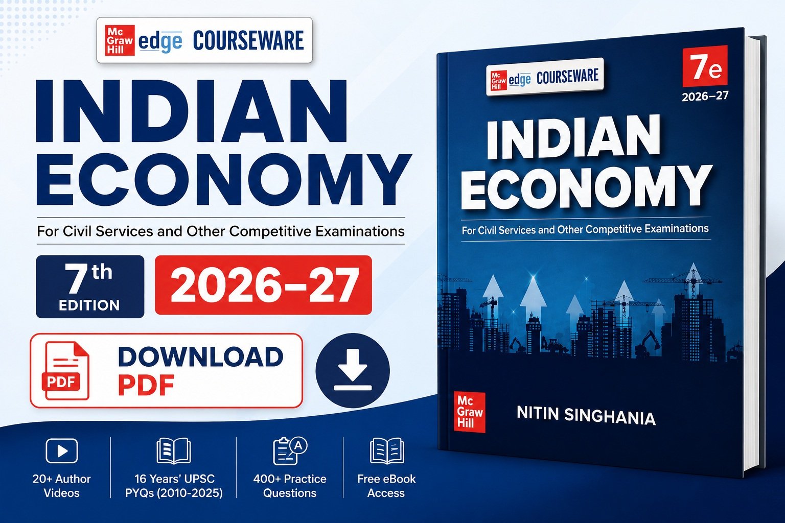 Indian Economy by Nitin Singhania 7th Edition PDF Download 2026-27